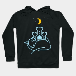 cat dreaming Hoodie